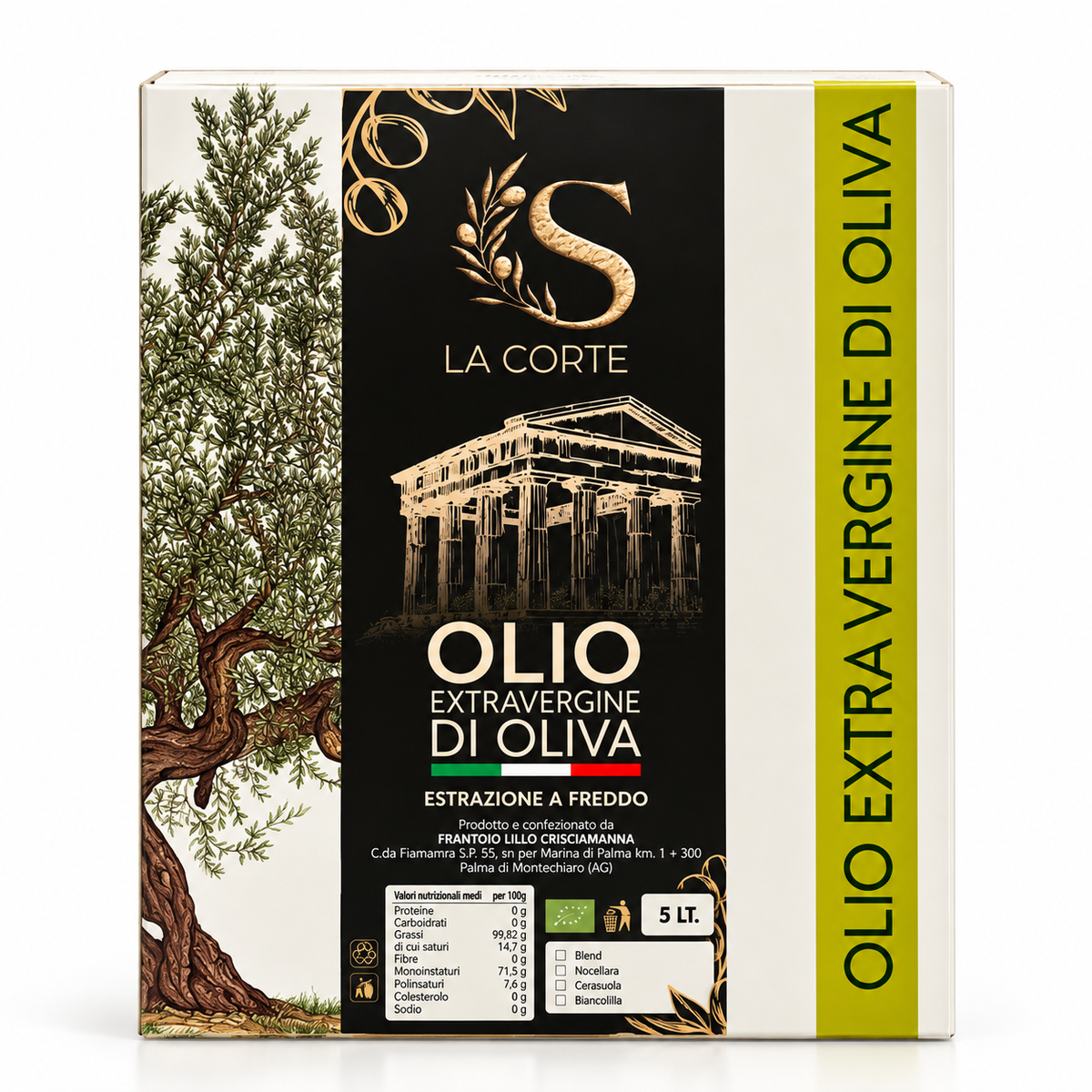 Bag in Box 5 L – Olio Extravergine di Oliva La Corte
